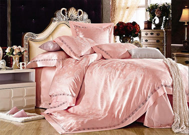 Rote elegante Satin-Seidenbettwäsche stellt schöner Bettwäsche-Kissenbezug-flaches Blatt ein