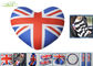 BRITISCHE Flaggen-Hals-Kopf-Kissen-Auto-Komfort-Zusätze mit dem Herzen geformt