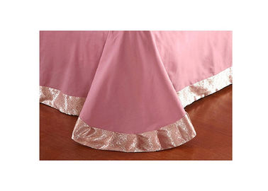 Zeitgenössische Tencel-Bettwäsche-Luxusbettwäsche-Silk Steppdecken-Rosa-Kissenbezug