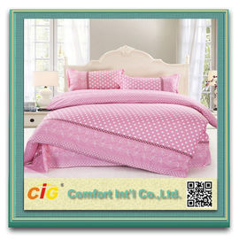 Druckpfirsich-Haut Bedsheet-Gewebe Peached-Bettwäsche bedeckt das rote/Blau/Rosa Polyester-Gewebe