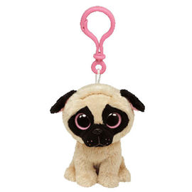 Heiseres Hundeplüschtier-Plüsch-Spielzeug Keychain, Graues/Weiß-/Reisweiß